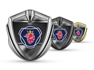 Scania Metal Emblema Insignia Extremo Plano Sólido